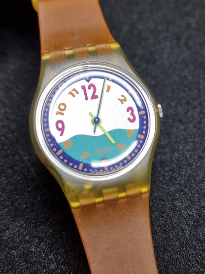 🌸 Swatch Lady LK122 "Strawberry Fields" – 1991