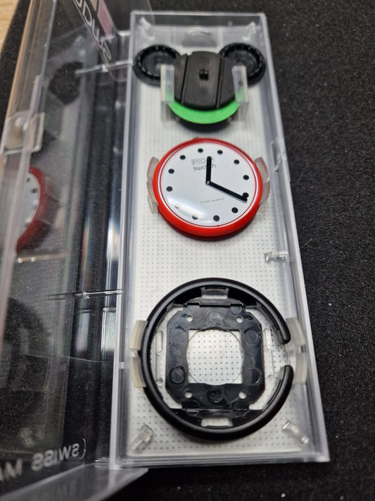 🔥 Swatch POP PWBR001 "Fire Signal" (1987) – Spare Set – Unworn