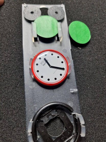 🔥 Swatch POP PWBR001 "Fire Signal" (1987) – Spare Set – Unworn