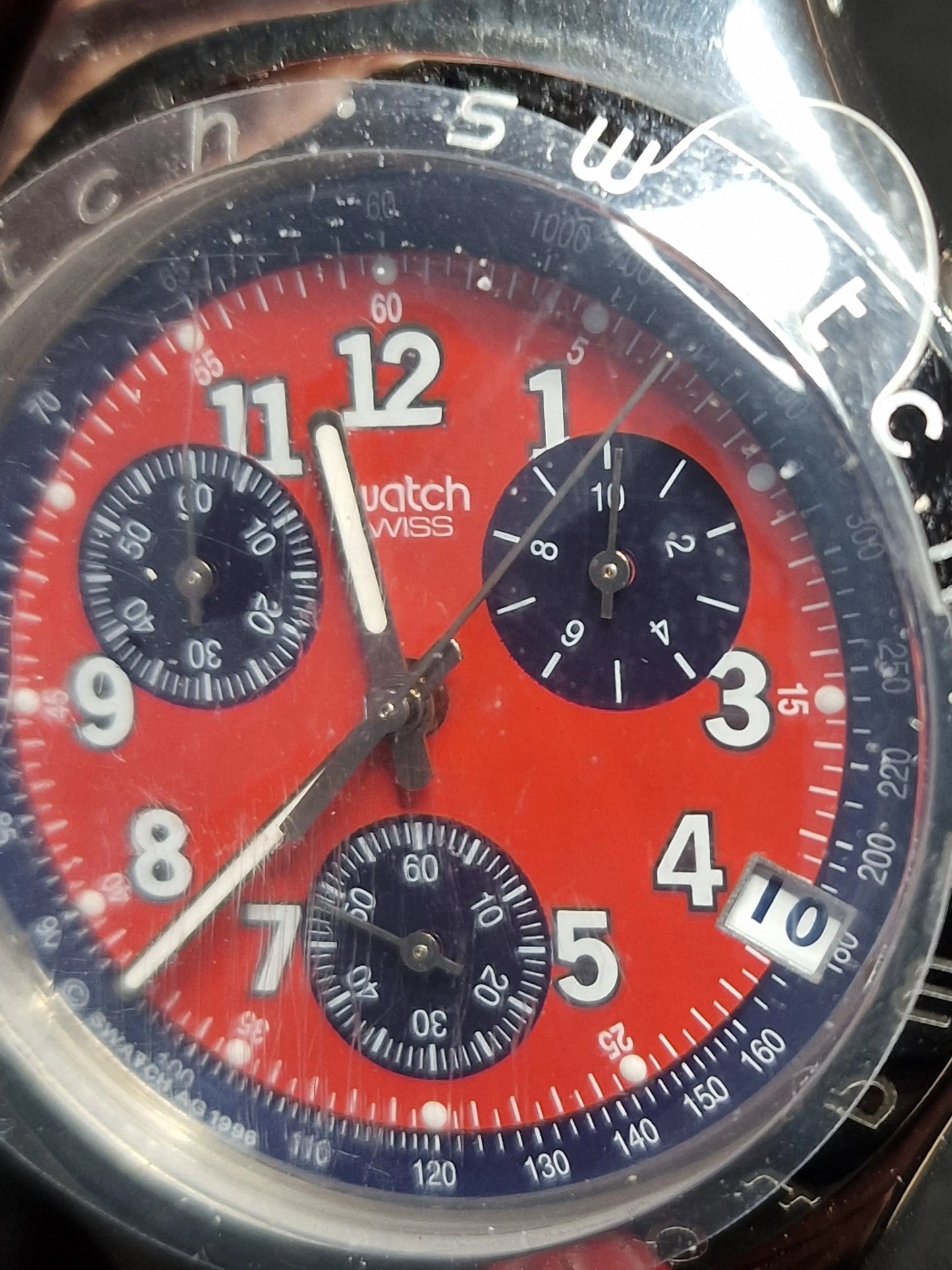 ⌚ Swatch Irony Chrono YCS405D "Secret Agent" – 1996
