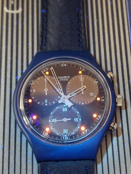 🕒 Swatch Chronograph SCB106 „Wall Street“ – 1991 – 37 mm –