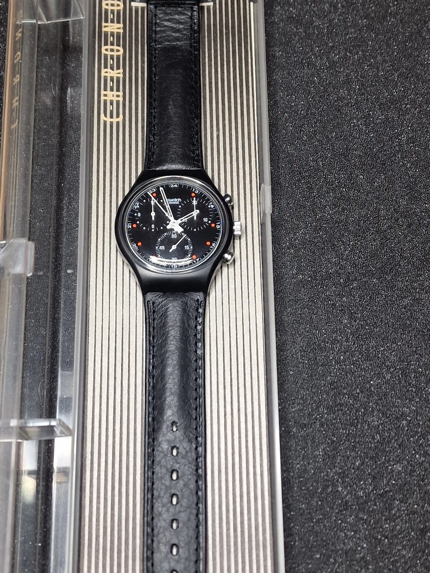 🕒 Swatch Chronograph SCB106 „Wall Street“ – 1991 – 37 mm –