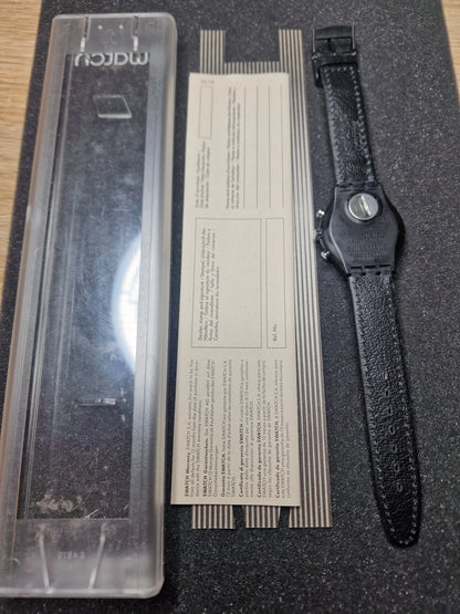 🕒 Swatch Chronograph SCB106 „Wall Street“ – 1991 – 37 mm –