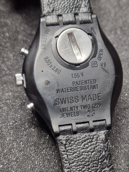 🕒 Swatch Chronograph SCB106 „Wall Street“ – 1991 – 37 mm –