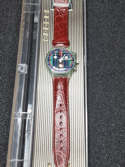 Swatch Chrono SCG105 "Echo Deco" (1994) – Rare Vintage Chronograph 🎨⏱️