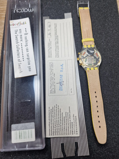 Swatch Chrono SCK106 "Lemon Breeze" (1994) – Vintage Collectible Watch