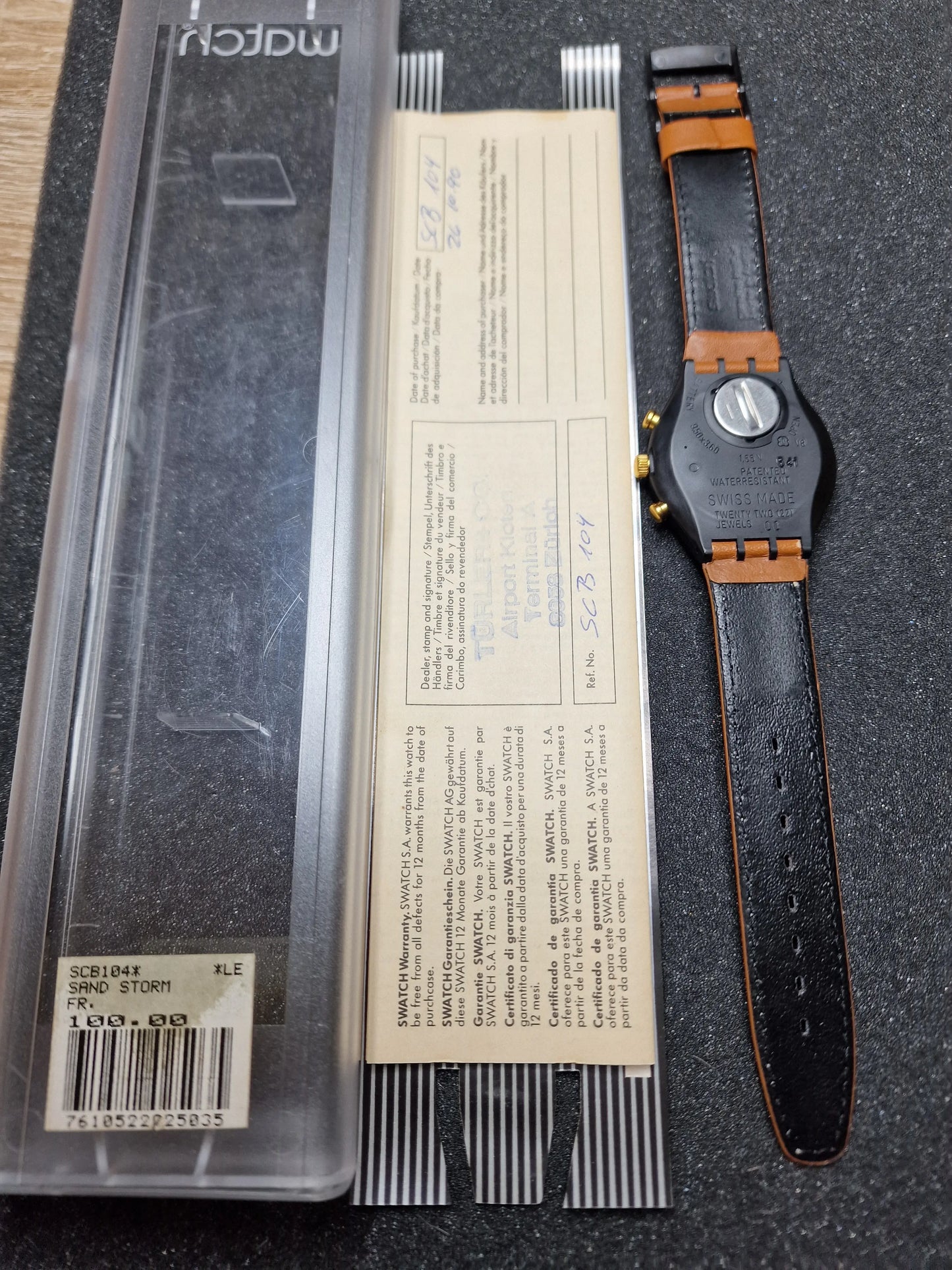 ⌚ Swatch Chrono SCB104 "Sand Storm" (1991) – Vintage Chronograph