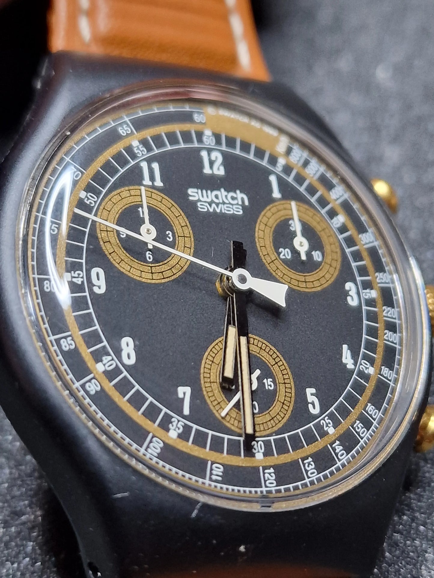 ⌚ Swatch Chrono SCB104 "Sand Storm" (1991) – Vintage Chronograph