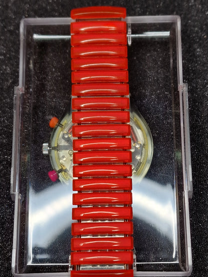 🔥 Swatch Chrono Flex SCG102 “Inspyral” (1994) – Rare with Original Fluorescent Strap!