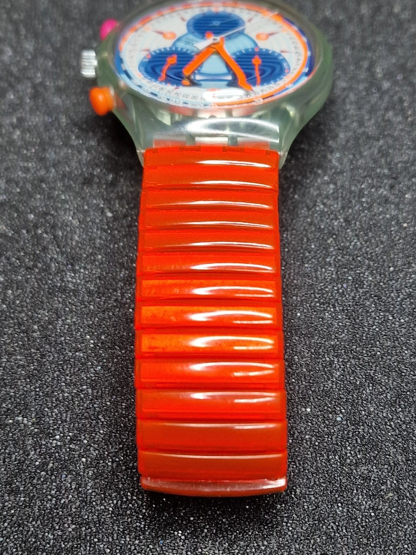 🔥 Swatch Chrono Flex SCG102 “Inspyral” (1994) – Rare with Original Fluorescent Strap!