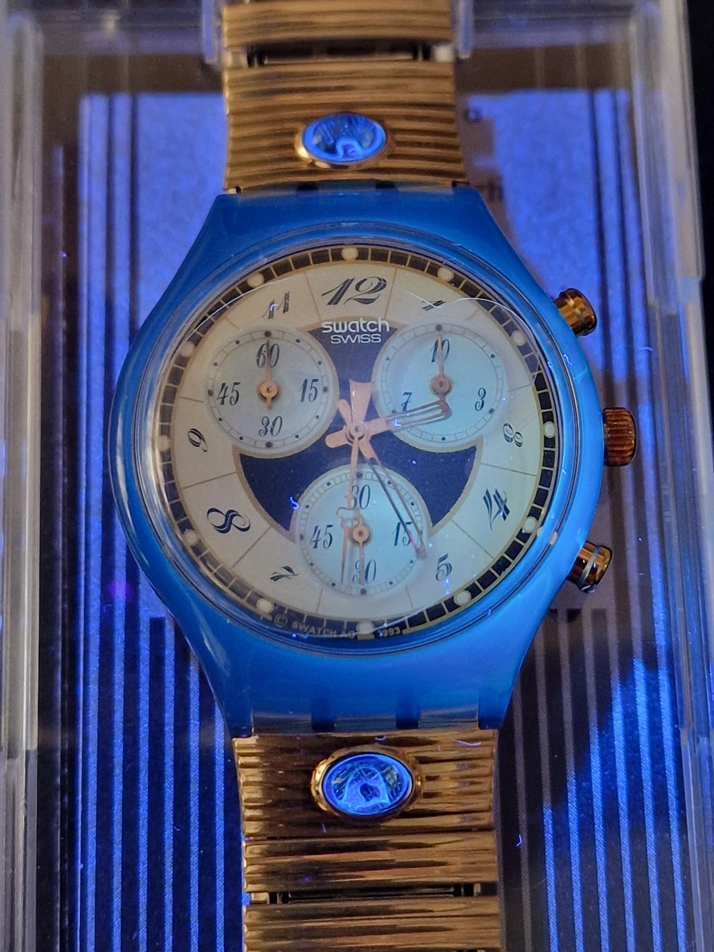✨ Swatch Chrono SCM104 “Volupté” (1994) – Elegant Collector’s Piece