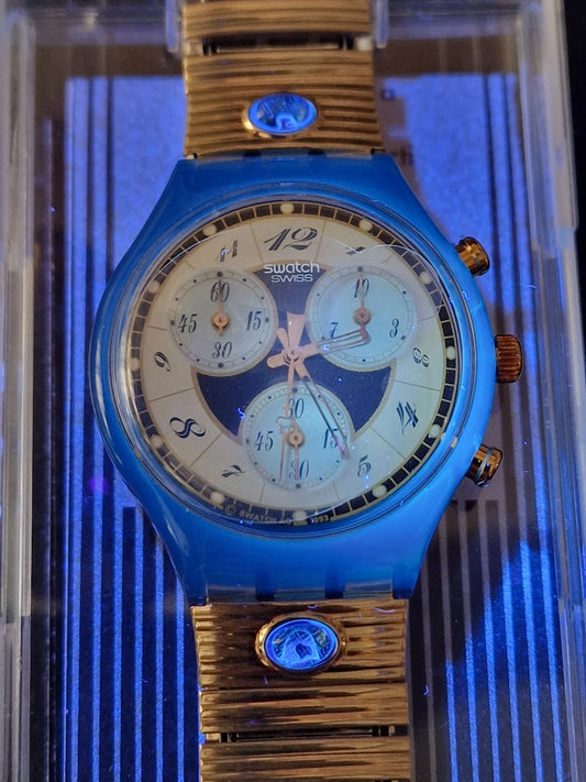 ✨ Swatch Chrono SCM104 “Volupté” (1994) – Elegant Collector’s Piece