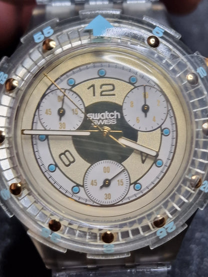 Swatch Aqua Chrono SEM100 “Golden Rivet” (1994)