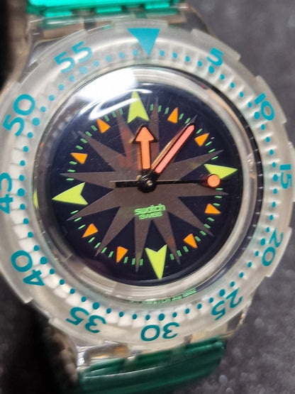 Swatch Scuba 200 SDK108 "Mint Drops" (1993) 🌊🍃