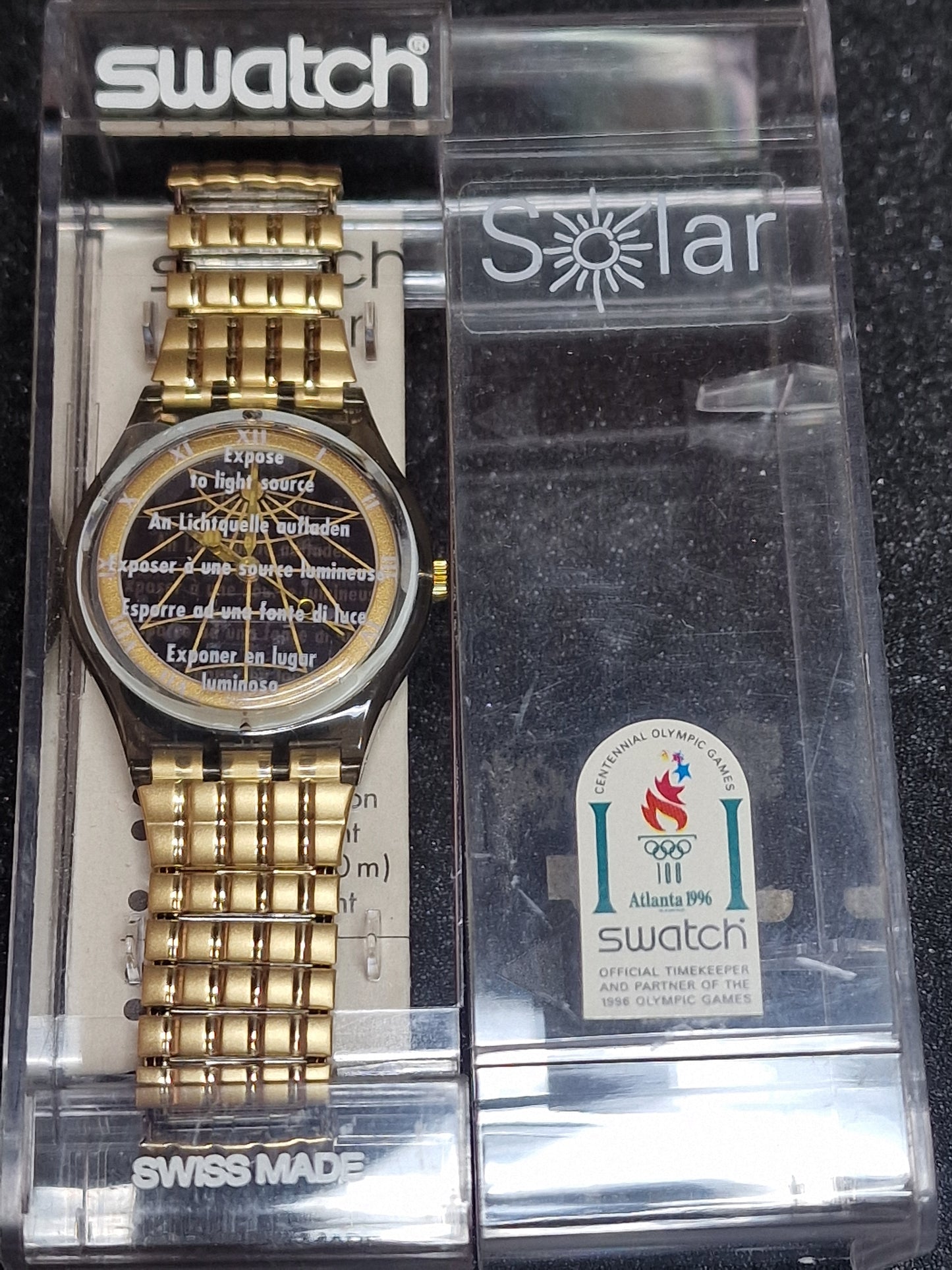 🌞 Swatch Solar Flex SRM101 "Sunscreen" – Atlanta 1996 Olympics Edition