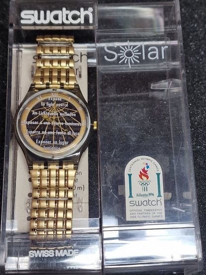 🌞 Swatch Solar Flex SRM101 "Sunscreen" – Atlanta 1996 Olympics Edition