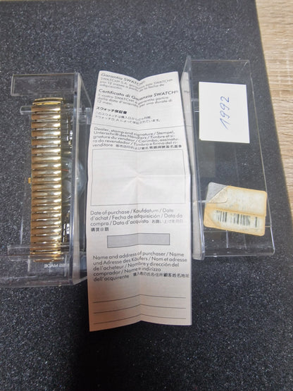 🕒 Swatch Flex GN123 “Gold Smile” (1992) – Rare Vintage Skeleton Watch