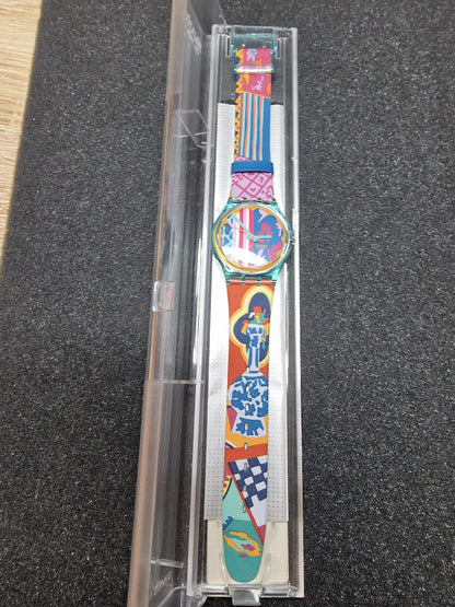 🌺 Swatch GL103 “Mogador” (1991) – Colorful Cultural Masterpiece