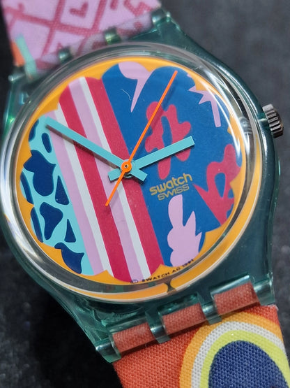 🌺 Swatch GL103 “Mogador” (1991) – Colorful Cultural Masterpiece