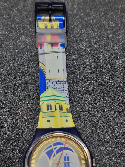 🏛️ Swatch GN120 “Backstage” (1992) – Architectural Elegance