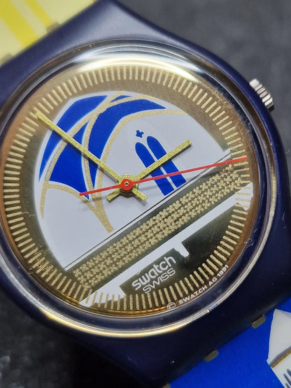 🏛️ Swatch GN120 “Backstage” (1992) – Architectural Elegance