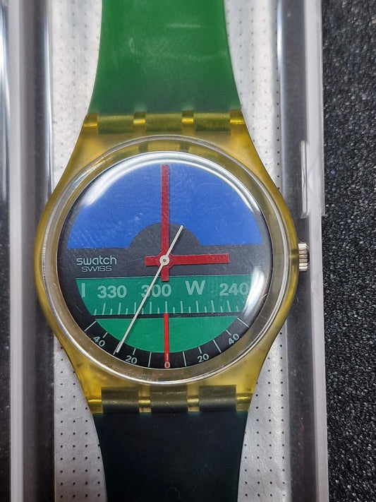 🧭 Swatch GK102 “Nautilus” (1986) – Iconic Compass Design