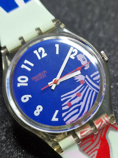 🎨 Swatch GK147 “Gruau” (1992) – Art Special by René Gruau