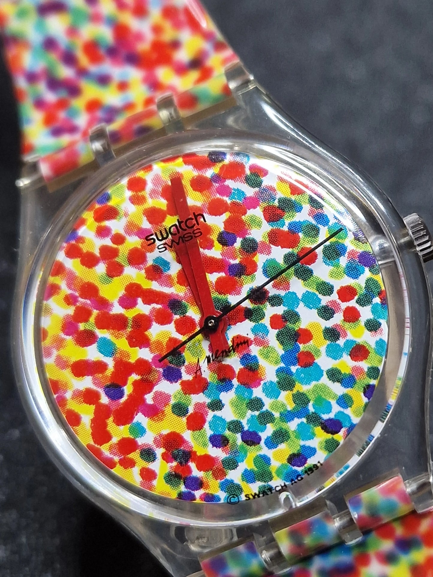 🎨 Swatch GY121 “Lot of Dots” (1991) – Art Special by Albrecht Klauer-Simonis