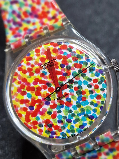 🎨 Swatch GY121 “Lot of Dots” (1991) – Art Special by Albrecht Klauer-Simonis