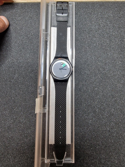 🖤 Swatch GB715 “Color Windows” (1989) – Geometric Minimalism