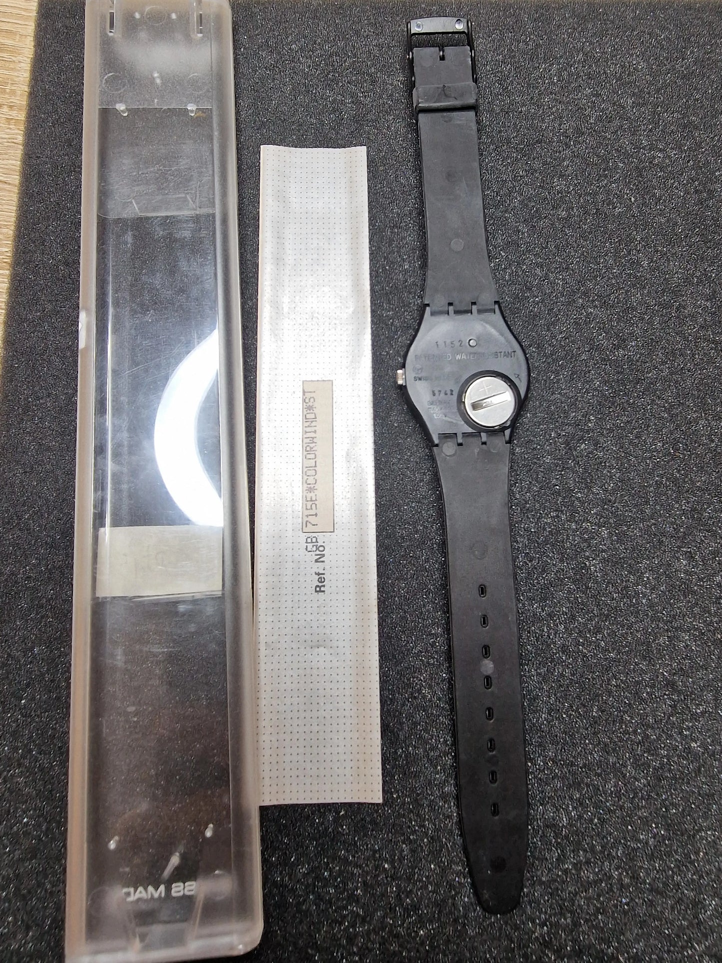 🖤 Swatch GB715 “Color Windows” (1989) – Geometric Minimalism