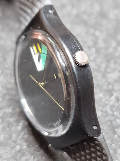 🖤 Swatch GB715 “Color Windows” (1989) – Geometric Minimalism