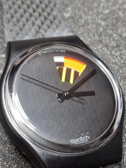 🖤 Swatch GB715 “Color Windows” (1989) – Geometric Minimalism