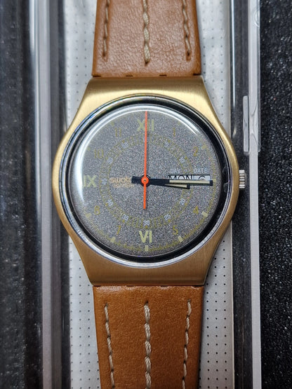 🕰️ Swatch GX703 “Courier” (1988) – Vintage Pilot Style with Day-Date