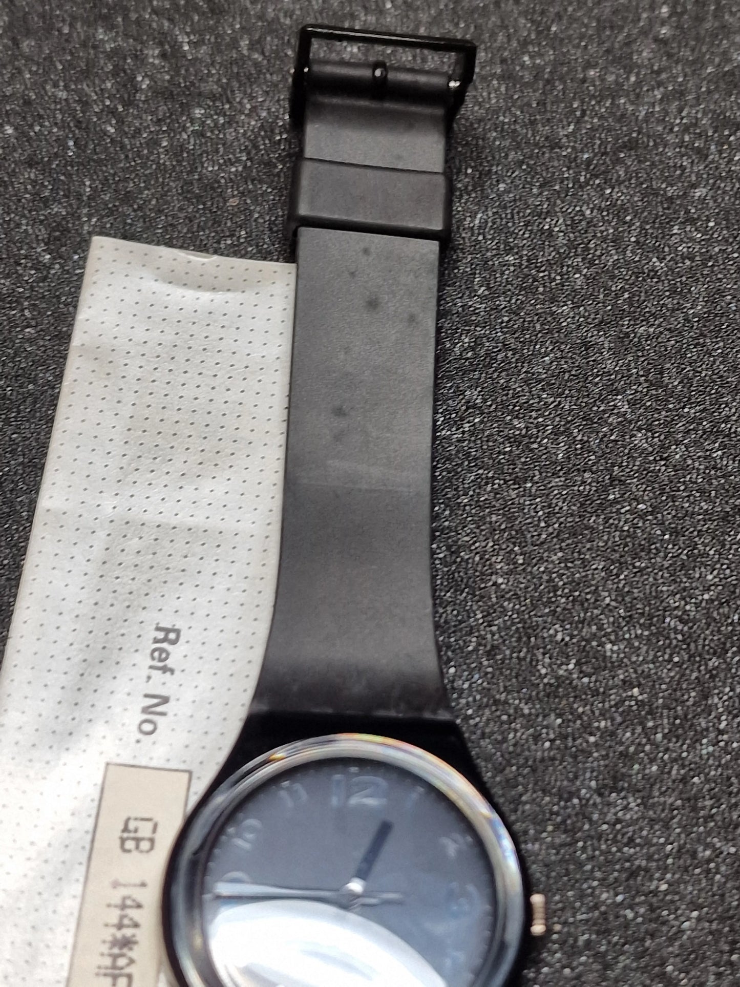 🖤 Swatch GB144 “After Dark” (1992) – Minimalist Black Elegance