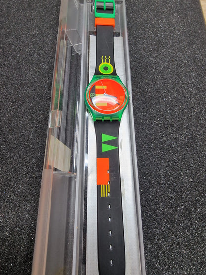 💚 Swatch GG106 “Neo Rider” (1988) – Techno Neon Classic