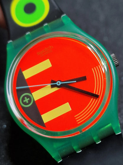 💚 Swatch GG106 “Neo Rider” (1988) – Techno Neon Classic