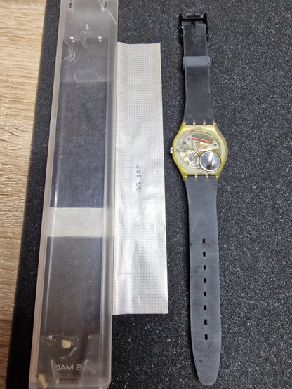 ⚙️ Swatch GX101 “Heartbreak” (1988) – Transparent Skeleton Classic