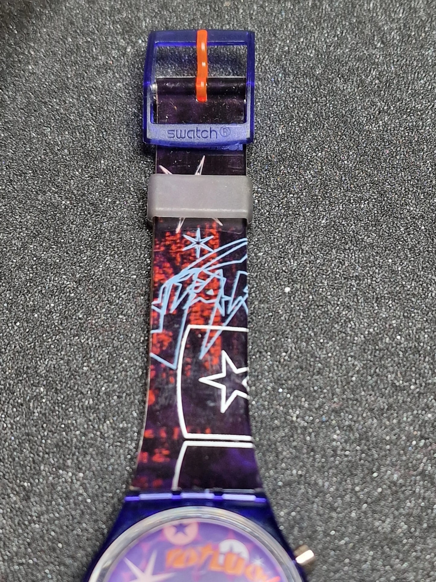 💜 Swatch GN901 “Potluck” (1996) – Swatch Loomi Series