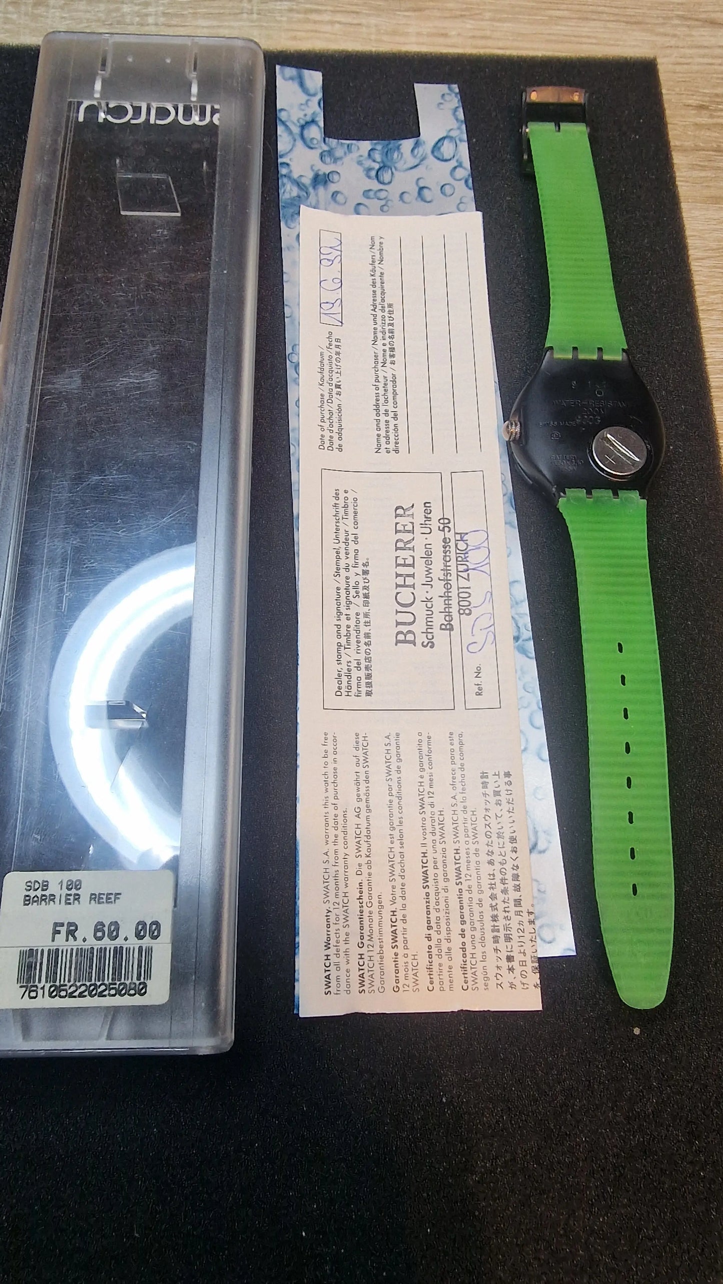 Swatch Scuba SDB100 “Barrier Reef” – 1990 Vintage Diver (200m WR)