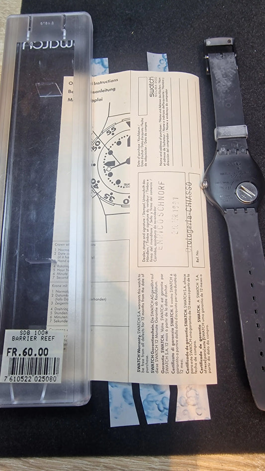 Swatch Scuba SDB100 “Barrier Reef” – 1990 Vintage Diver (200m WR)