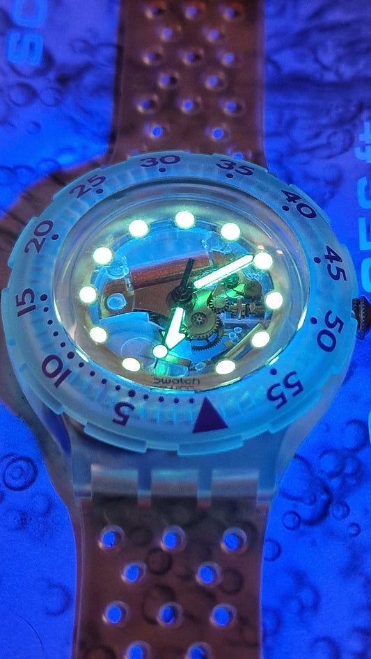 Swatch Scuba SDK104 “Jelly Bubbles” 1992 – Full Set – Vintage Diver 200m 🌊🫧