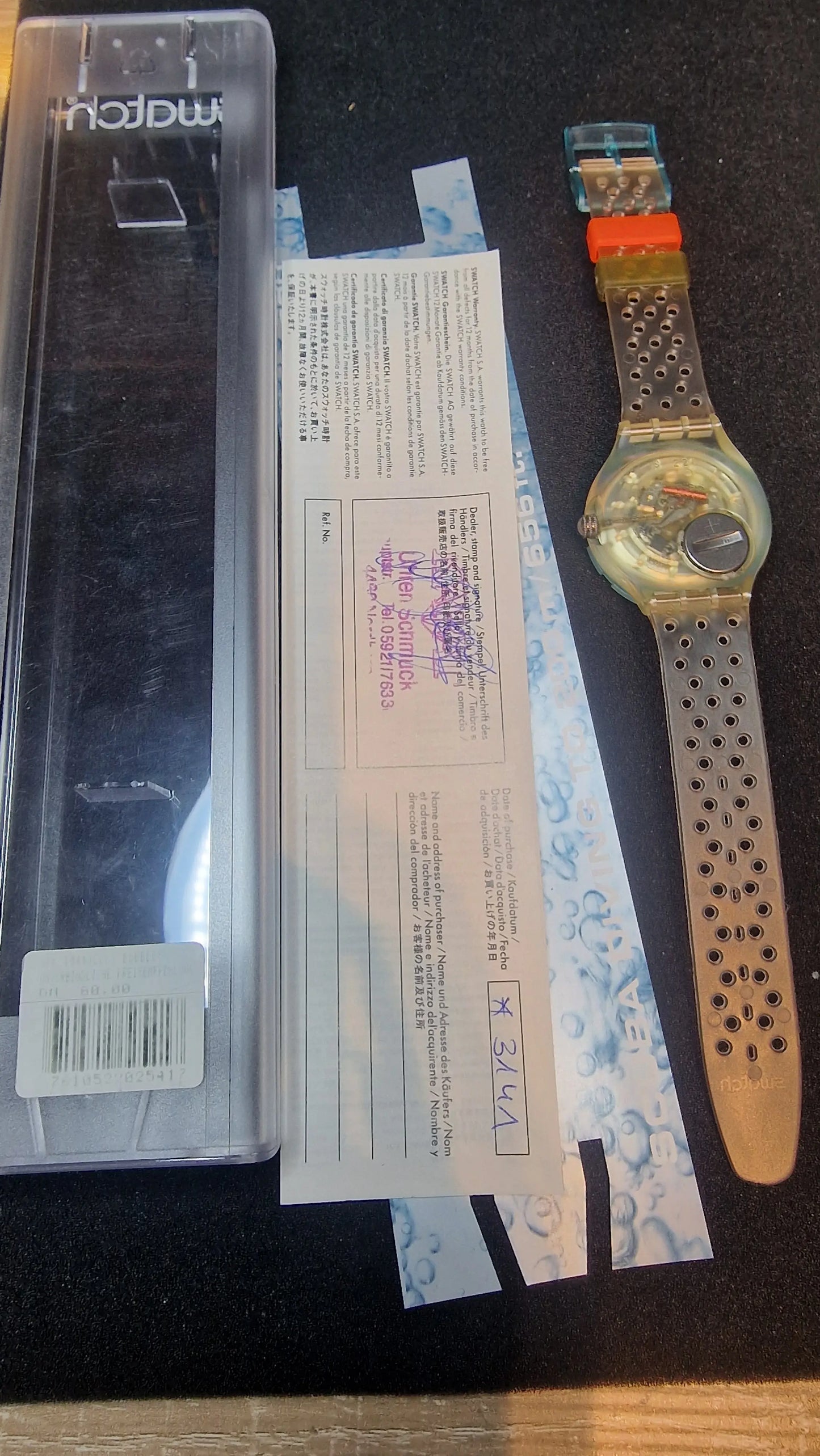 Swatch Scuba SDK104 “Jelly Bubbles” 1992 – Full Set – Vintage Diver 200m 🌊🫧