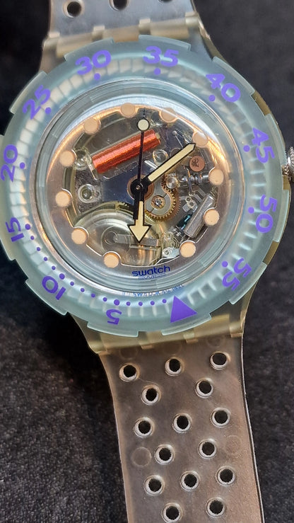 Swatch Scuba SDK104 “Jelly Bubbles” 1992 – Full Set – Vintage Diver 200m 🌊🫧