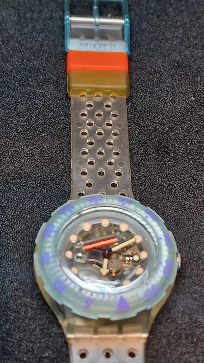 Swatch Scuba SDK104 “Jelly Bubbles” 1992 – Full Set – Vintage Diver 200m 🌊🫧