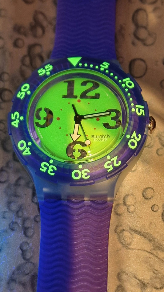 Swatch Scuba SDN103 “Spray Up” – 1992 Vintage Diver (200m WR)