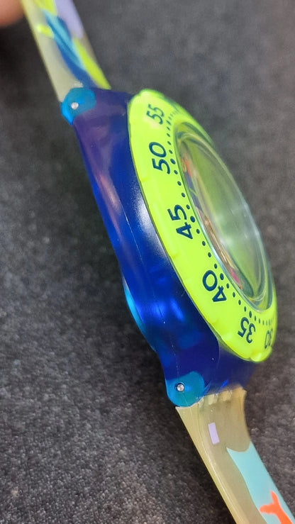 Swatch Scuba “Over the Wave” – SDN105 (1993) – Full Set 🌊🟩🟦