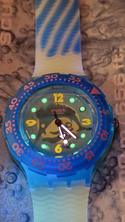 🕒 Swatch Scuba 200 – Swordfish (SDG101), 1993 – Vintage Diver