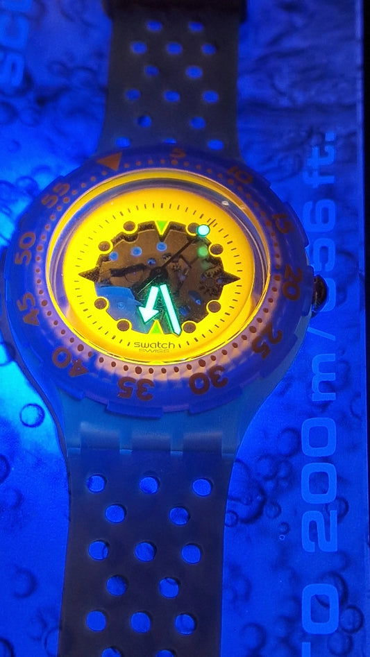 🔸 Swatch Scuba SDK103 Hypocampus (1990) – Iconic Scuba 200 Dive Watch