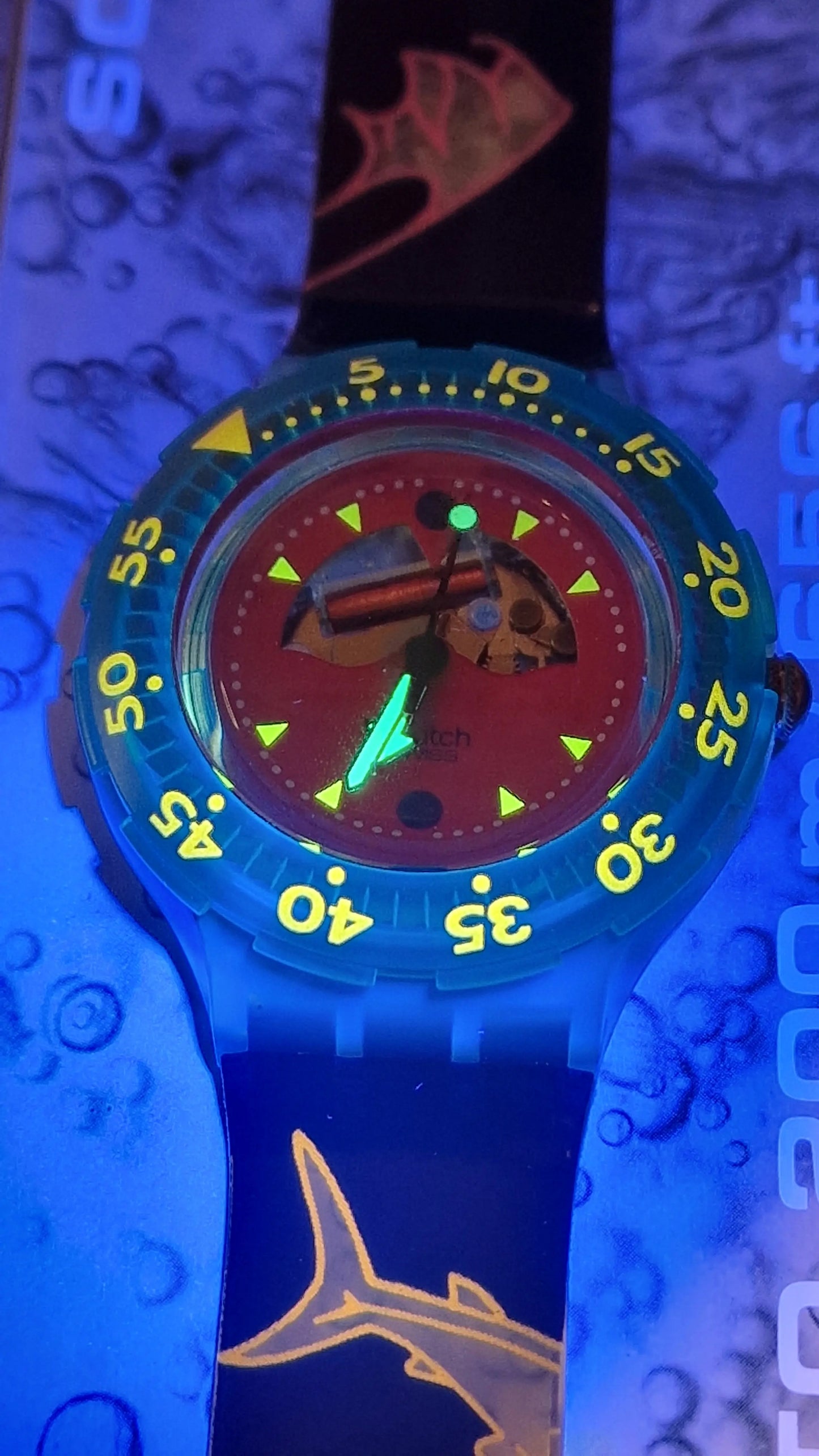 🦈 Swatch Scuba 200 – SDN101 Happy Fish (1991) 🎉